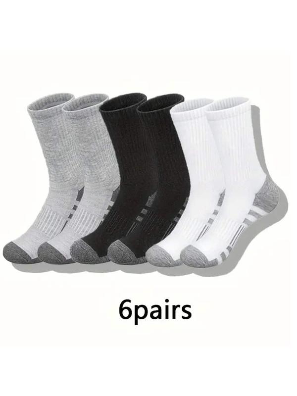 10 20 30 Pairs Breathable And Comfy Men's Crew Socks For Outdoor And Casual Wear, All-Season Unisex Socks