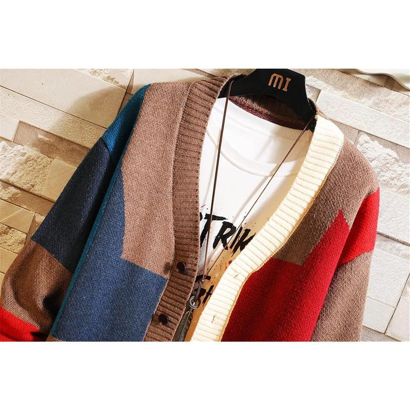 Cardigan Sweater for Men Knitted Long Sleeve Sweaters with Buttons cardigan sweater