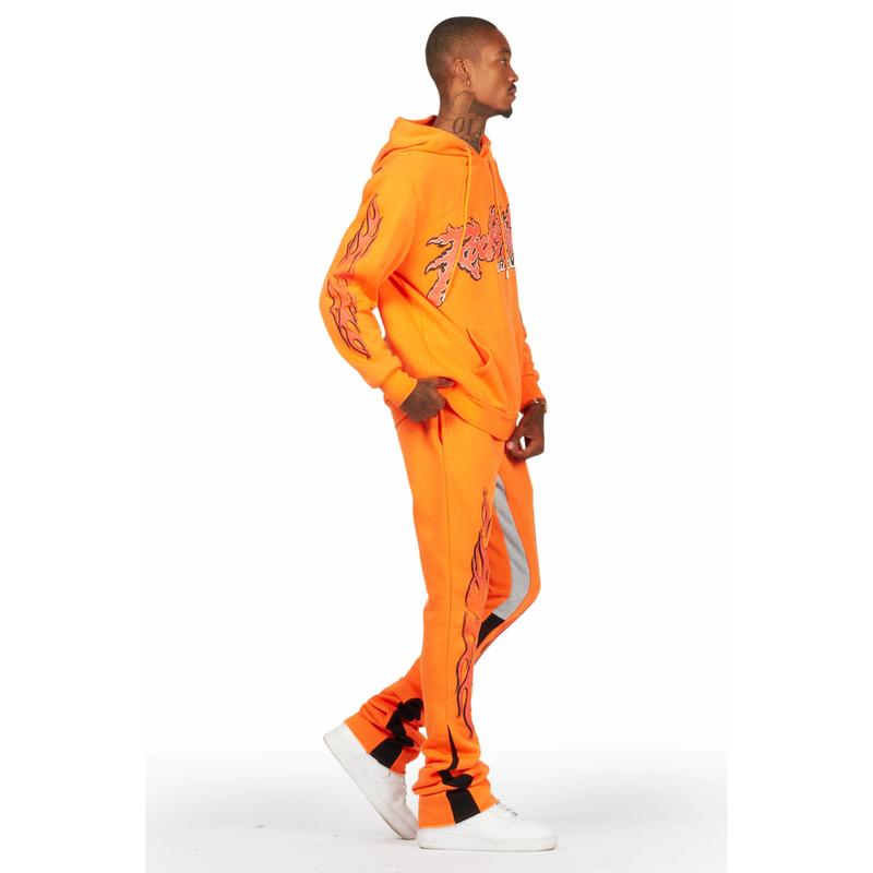 Yash Orange Super Stacked Flare Pant Set