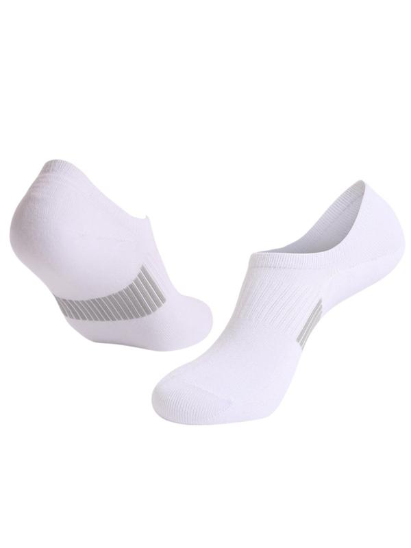 Men's Striped Print Invisible Socks, Casual Soft Comfy Breathable Socks, Men & Women Socks for All Seasons Daily Wear