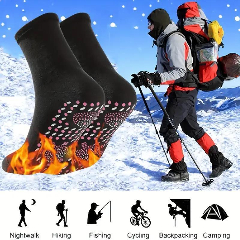 Foot Massage Socks, 3 Pairs Self-heating Acupressure Socks, Blood Circulation Massage Socks, Comfortable Warm Socks for Men & Women, Christmas Gift