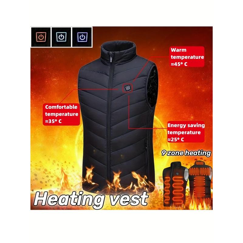 Winter Smart Heating Vest Unisex Warm Heating Clothes USB Electric Heating Vest 9-Zone Heating Adjustable Temperature