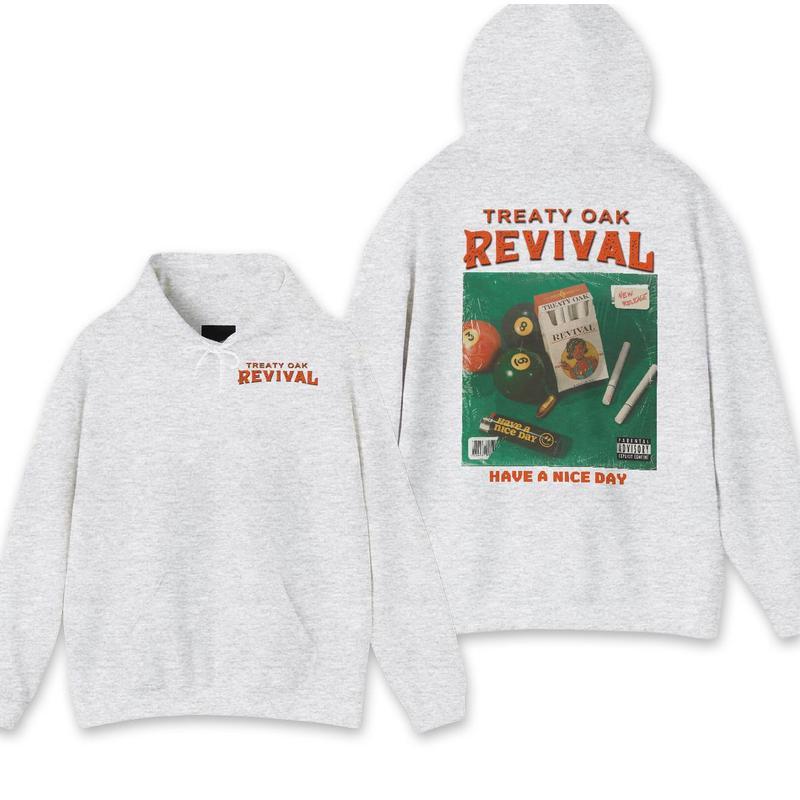 Treaty Oak Revival Hoodie - Retro Style Celebrate Tshirt Sweatshirt Hoodie Pullover Menswear Classic Cotton