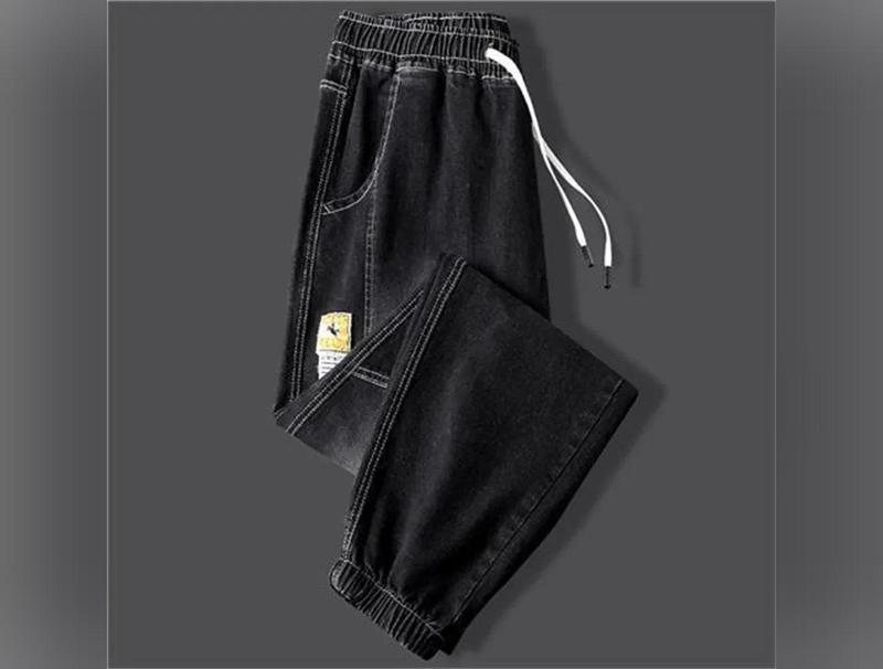 New Men's jeans Winter Fleece Jeans Thick Warm Denim Pants Men Streetwear Black Joggers Harem Jean Thermal Trousersfallclothing