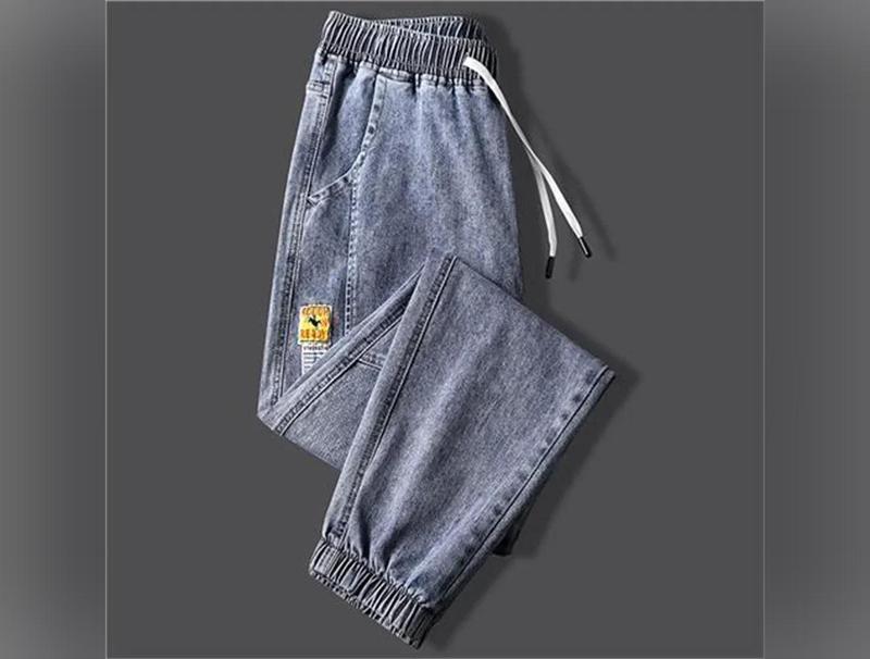 New Men's jeans Winter Fleece Jeans Thick Warm Denim Pants Men Streetwear Black Joggers Harem Jean Thermal Trousersfallclothing