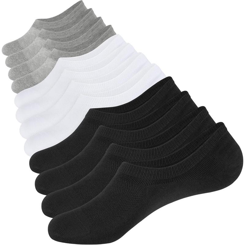 Mens No Show Socks Low Cut Non Slip Casual Invisible Socks 6 Pairs