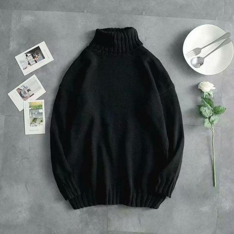 Sweater Men's New Design Niche Cotton Knitwear Retro Pu Shuai Lazy and Loose Pullover Sweater