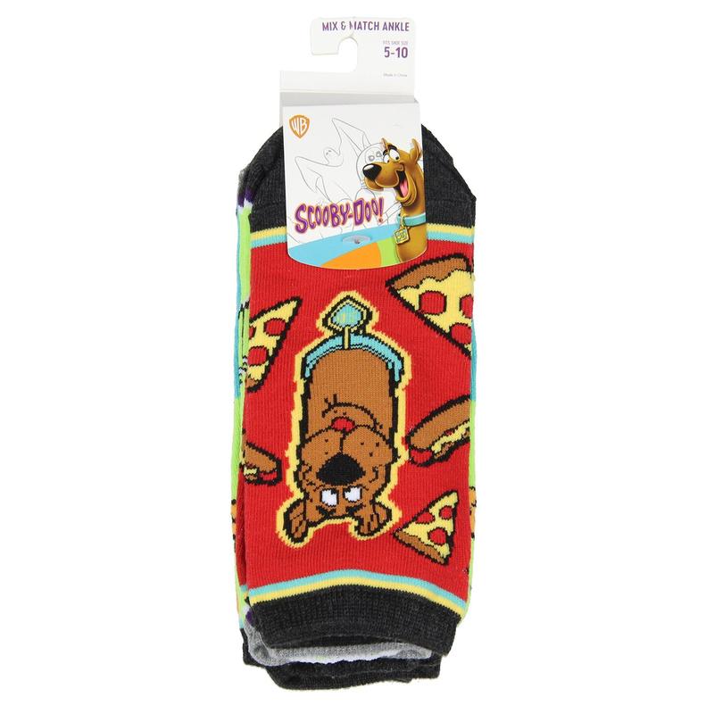 Scooby-Doo Socks Adult Shaggy Mystery Machine Low Cut No Show Mix And Match Ankle Socks 6 Pairs