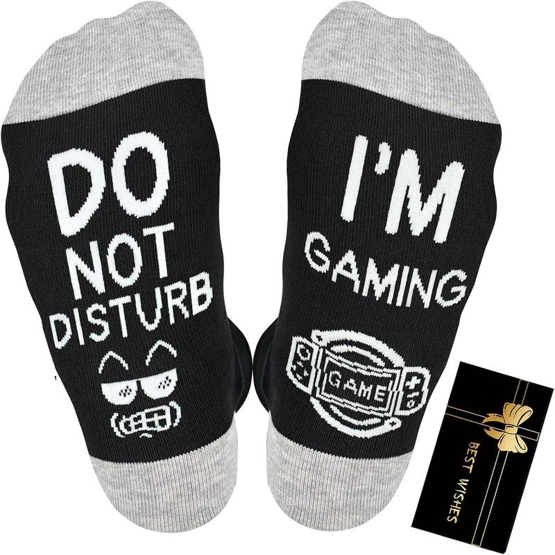 Funny Socks Stocking Stuffers for Men, Christmas Gifts for Teen Boys,Boyfriend,Dad Gamer Ideas Birthday Gifts