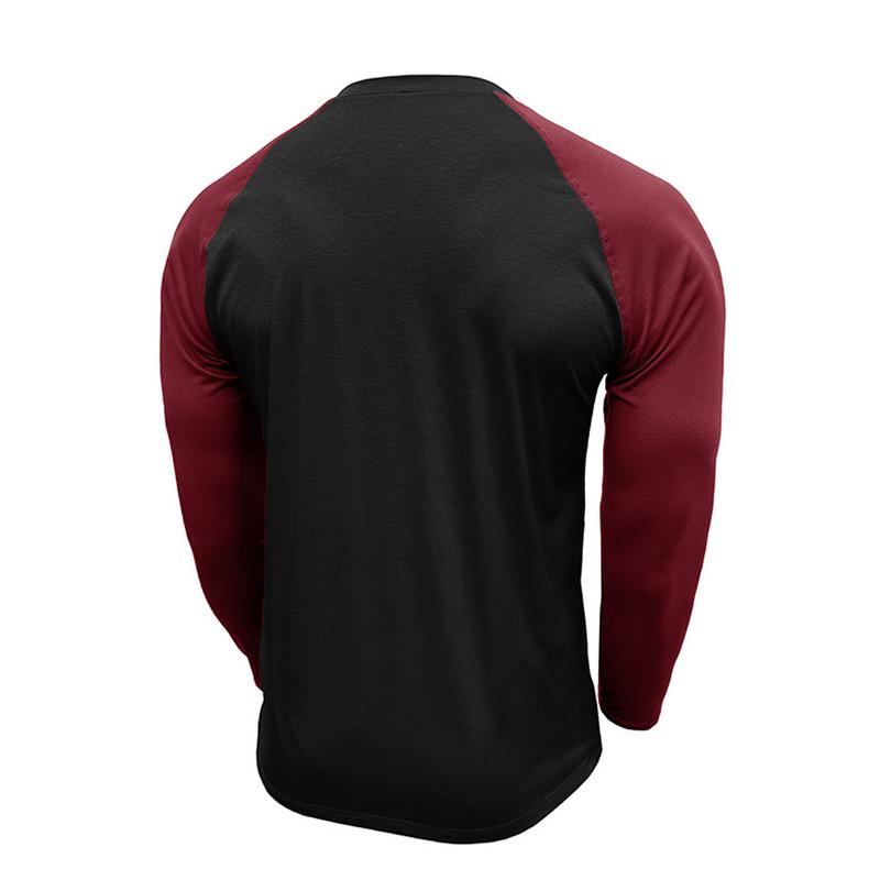 Fashion Color Block Long Sleeve Shirts for Men Round Neck Blouse T-Shirt Soft Causal Pullover Office Work Daily Shirt Tops