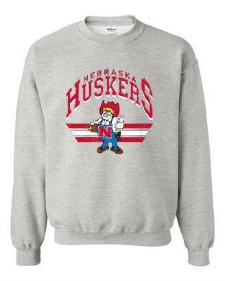 Retro College Football Mascot Crewneck Sweatshirt, Underwear Tops, Unisex Crewneck For Men For women Crewneck Man Menswear Hoodie