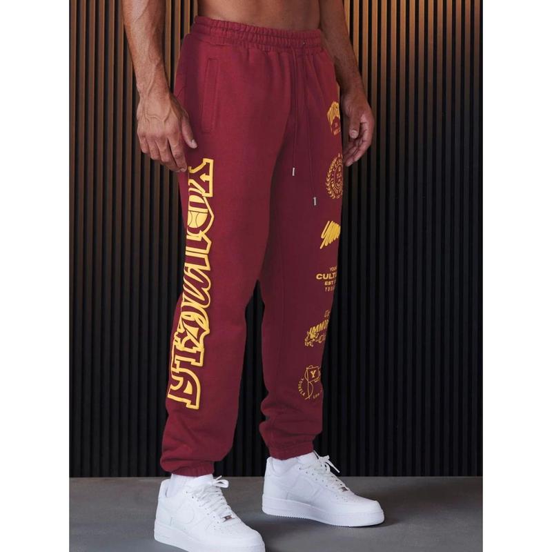 New Casual Exercise Casual Pants Men's Fashion New Jogger Loose Straight-Leg Ankle-Banded Pants