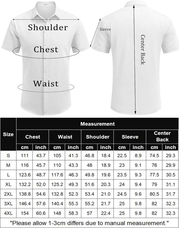 COOFANDY men's linen shirt short sleeved casual shirt men's button up shirt 2024 summer beach leisure vacation shirt, suitable for home, outdoor, dating, vacation, and gathering casual short sleeved shirt