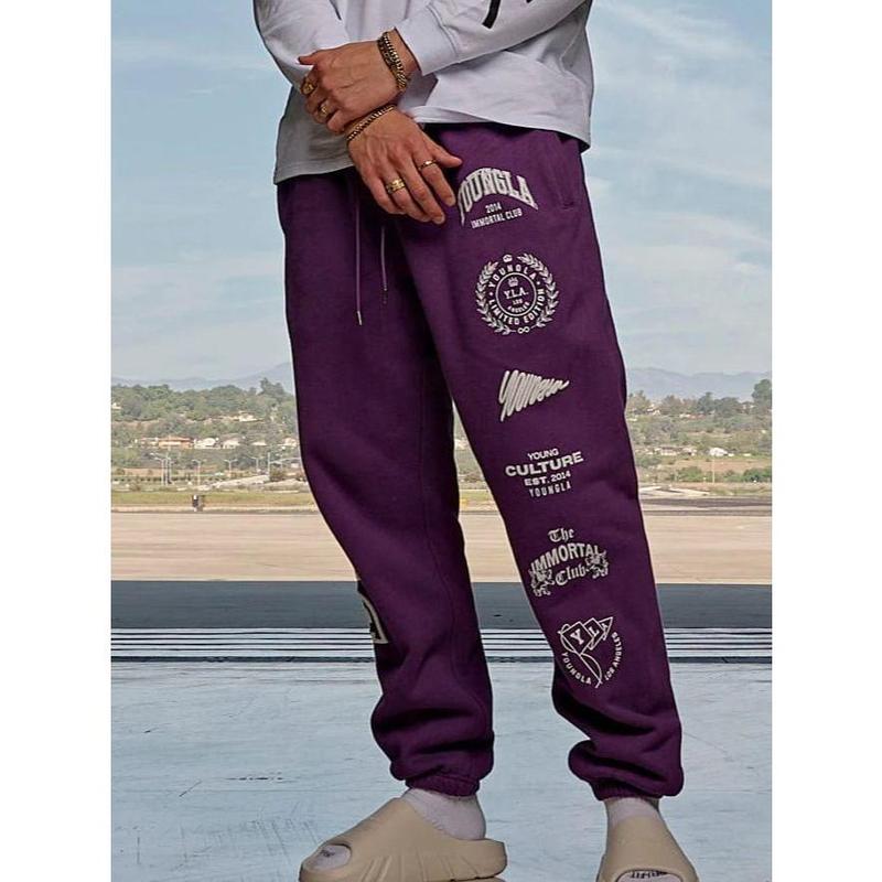 New Casual Exercise Casual Pants Men's Fashion New Jogger Loose Straight-Leg Ankle-Banded Pants