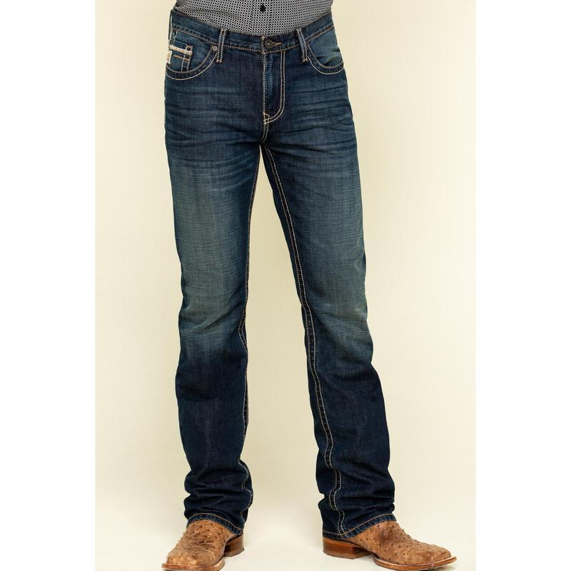 Cinch Men's Ian Dark Wash Slim Bootcut Rigid Denim Jeans