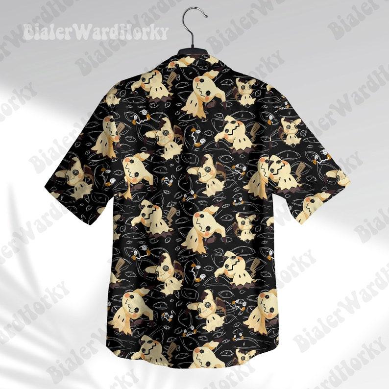 [SALE] Mimikyu Mystic Hawaii Shirt Shorts Ghost Type Aloha Shirt Anime Shirt Mimikyu Shirt Gifts, Summer Shirt, Halloween Hawaiian, Halloween Gift