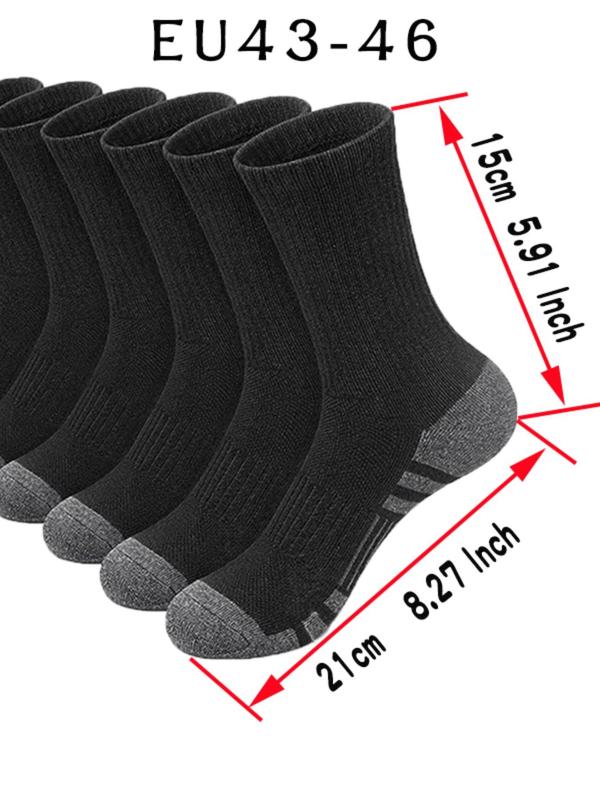 Men's 10 Pairs Patchwork Print Crew Socks, Casual Comfortable Breathable Socks for Daily Outdoor Wear, Multipack Knit Socks for All Seasons