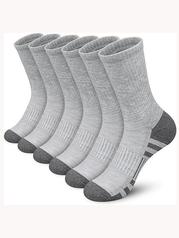 Men's 10 Pairs Patchwork Print Crew Socks, Casual Comfortable Breathable Socks for Daily Outdoor Wear, Multipack Knit Socks for All Seasons