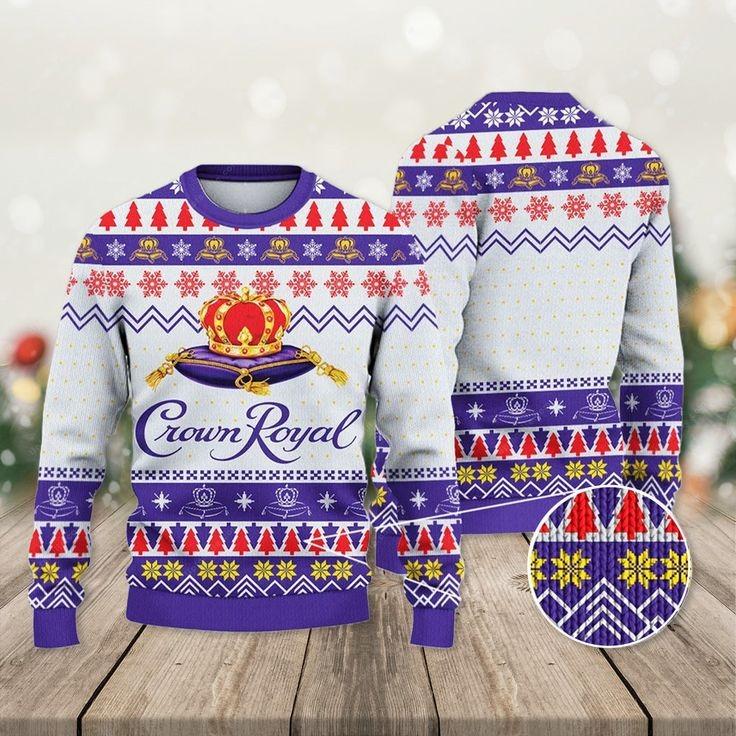 Crown Royal Ugly Christmas Sweater Crown Royal Whiskey Ugly