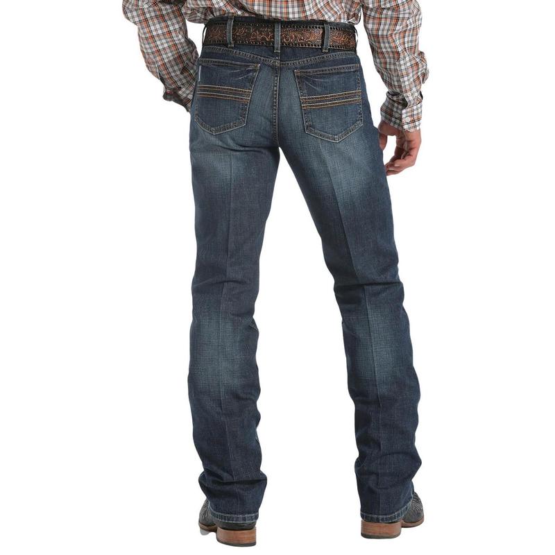 Cinch Men's Silver Label Dark Wash Mid Rise Slim Straight Performance Jeans - Mb98034006 Ind