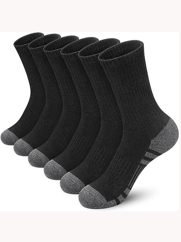 Men's 10 Pairs Patchwork Print Crew Socks, Casual Comfortable Breathable Socks for Daily Outdoor Wear, Multipack Knit Socks for All Seasons