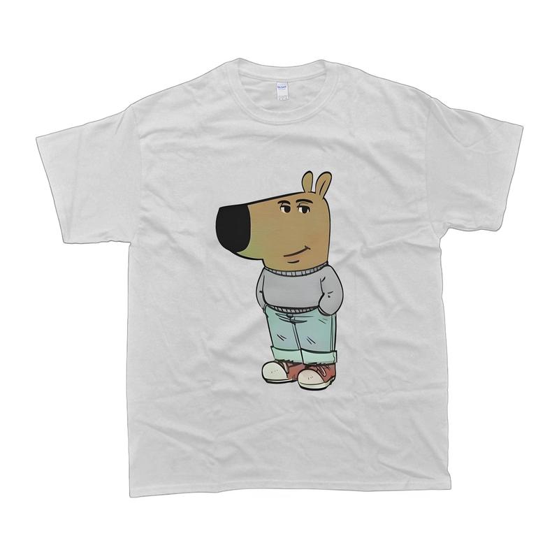 Chill Guy T-Shirt Funny Dog Cartoon Tee, Soft Cotton Crewneck Shirt for Men and Women, Gift for Him or Her - Unisex Style, 100% Cotton - Menswear, T-Shirt