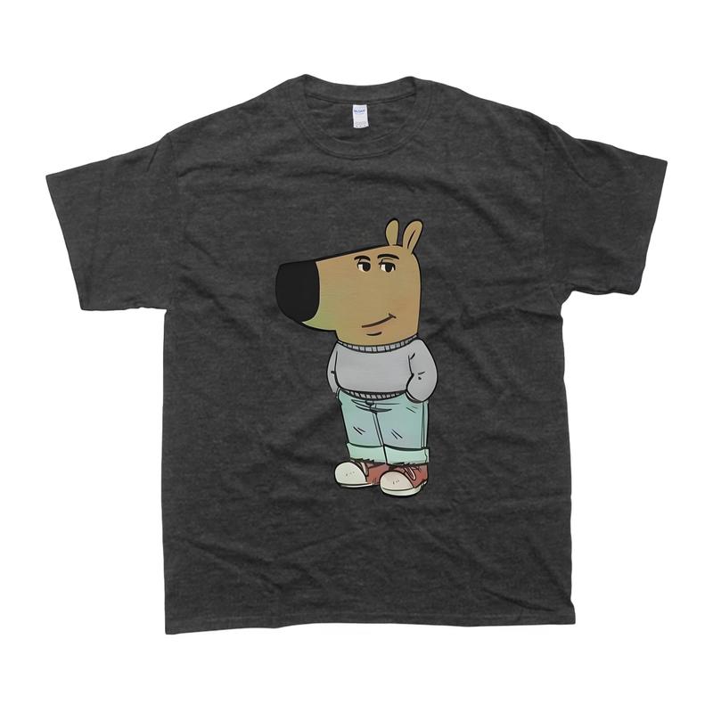 Chill Guy T-Shirt Funny Dog Cartoon Tee, Soft Cotton Crewneck Shirt for Men and Women, Gift for Him or Her - Unisex Style, 100% Cotton - Menswear, T-Shirt