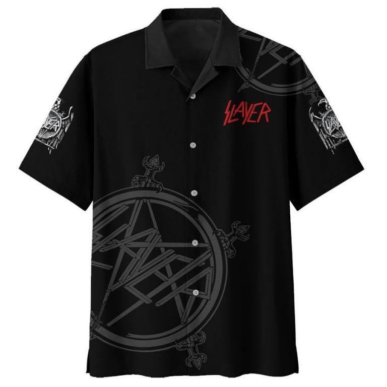 Slayer Black Hawaiian Shirt