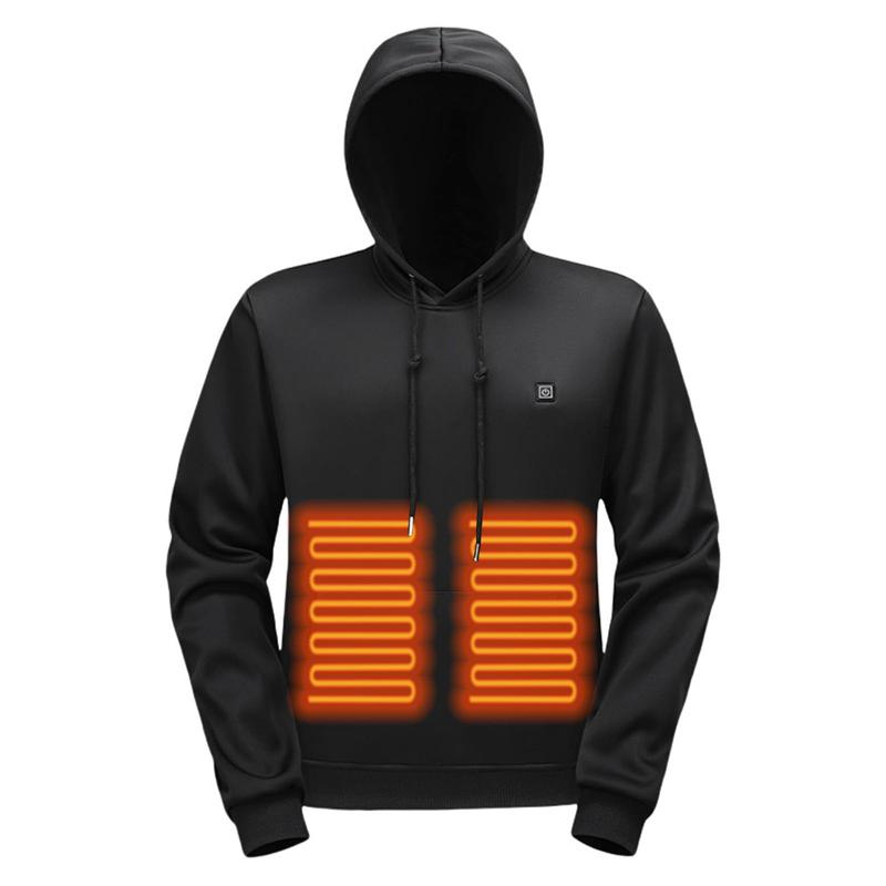 Heated Hoodies Unisex,Heated Sweatshirt Hooded Pullover Lightweight Warm USB Electric Outdoor Winter Puffer Jackets