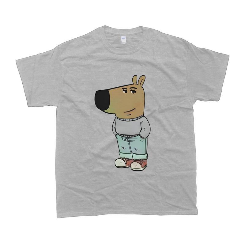 Chill Guy T-Shirt Funny Dog Cartoon Tee, Soft Cotton Crewneck Shirt for Men and Women, Gift for Him or Her - Unisex Style, 100% Cotton - Menswear, T-Shirt