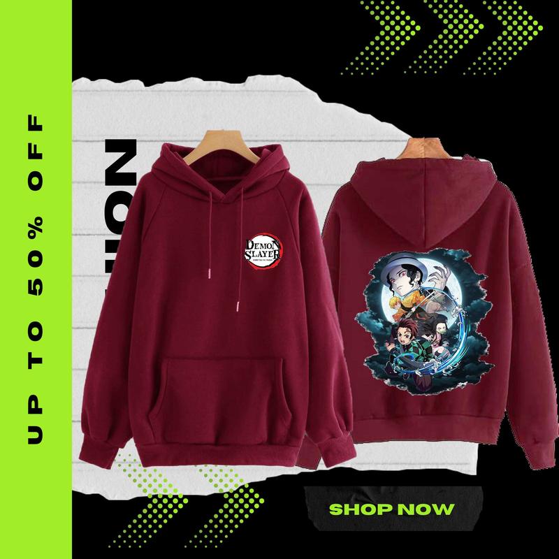 [Ready Stock In Malaysia]Demon Slayer Fashion Hoodie Lelaki Hoodie Baju Lelaki Jacket Viral Hoodie Long Sleeve Hoodie Unisex Hoodie Sweatshirts