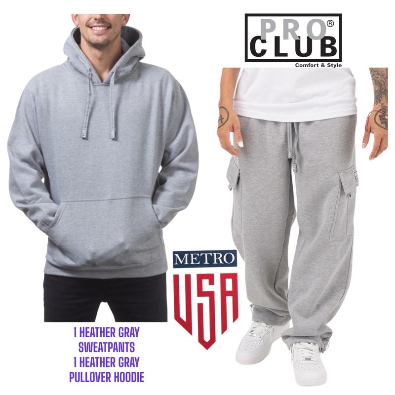 PRO CLUB CARGO SWEATPANTS AND ZIPPER HOODIE OR PULLOVER HOODIE COMBO SET, or CUSTOMIZE CHOOSE YOUR OWN SET.