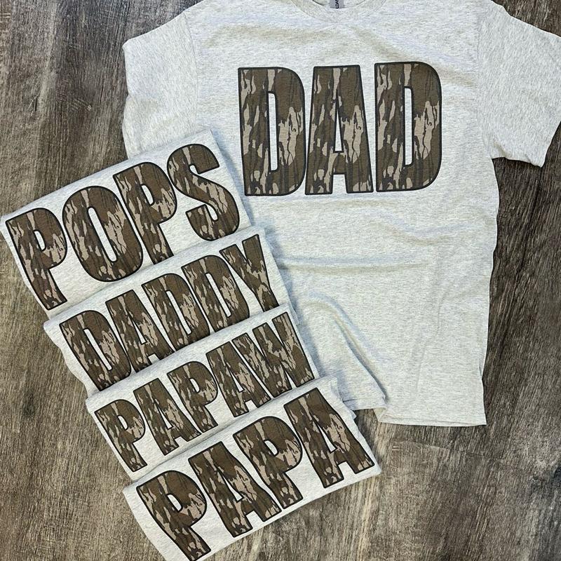 Custom Name Fathers Day Camo Shirts  - Shirt for Dad