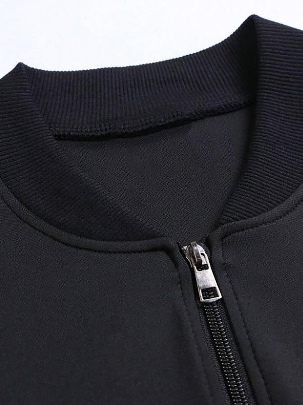 Men's Spider Print Zip Up Designer Jacket, Men Designer Clothes, Regular Fit Casual Long Sleeve Baseball Collar Outerwear for Spring & Fall, Fashion Vintage Men's Clothing for Daily Streetwear