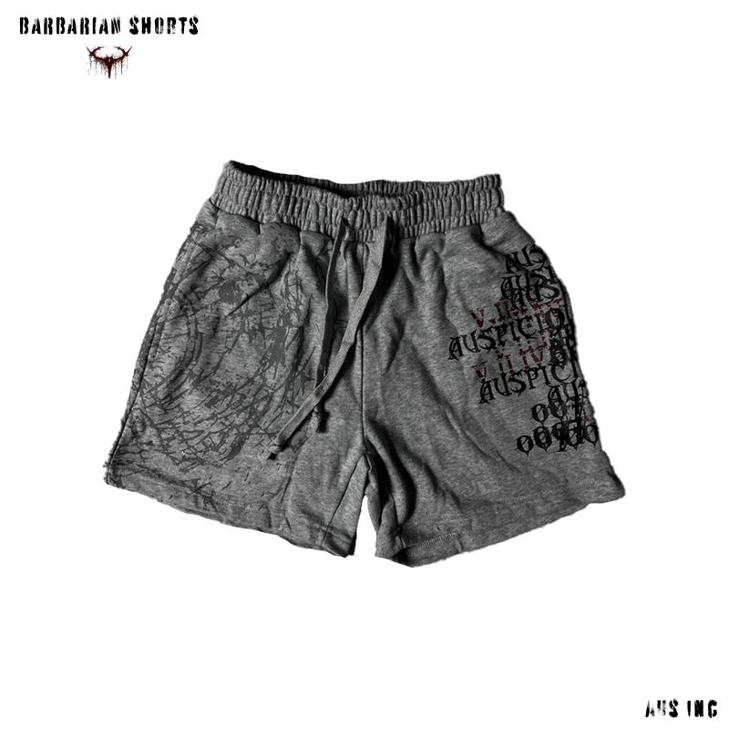 BARBARIAN SHORTS - MENS VINTAGE STREETWEAR GYM Cotton Menswear Soft Cloth