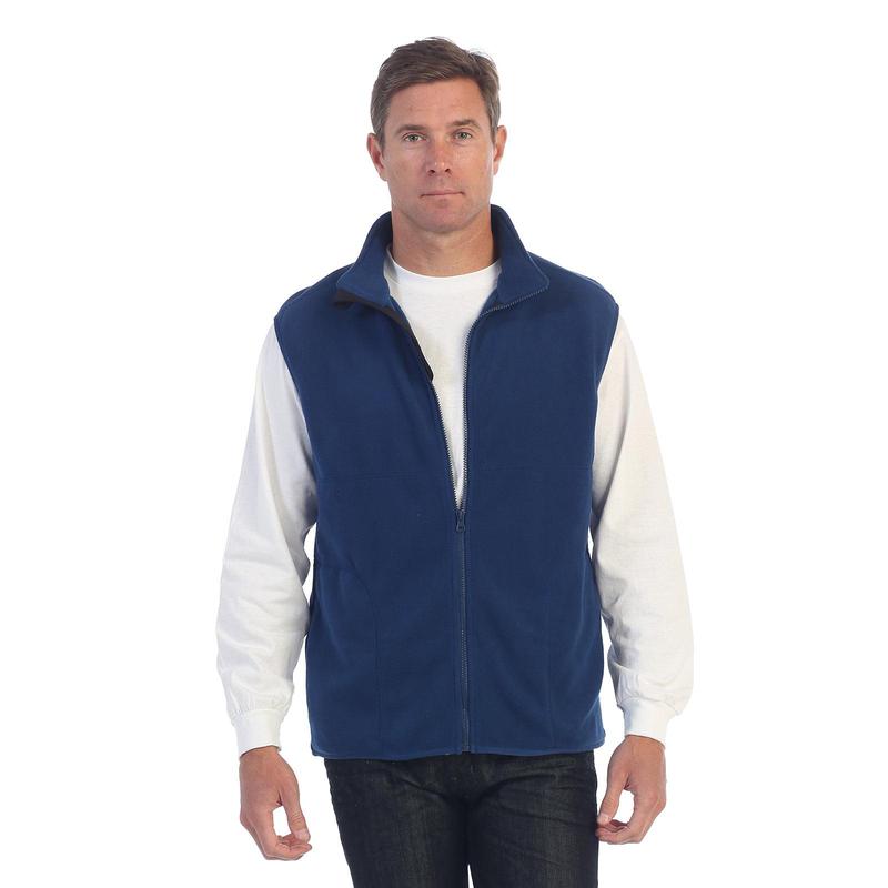 Gioberti Men's Polar Fleece Full Zipper Vest - FV-903