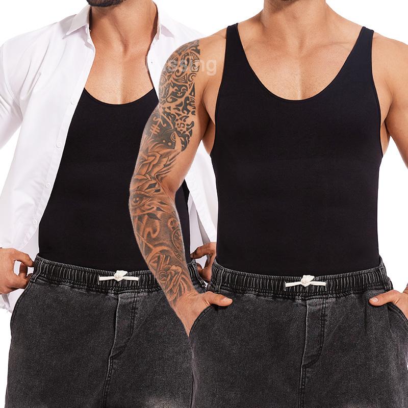 Men's Shapewear Tank Top ,Men Full Body Shaper Tummy Control Sleeveless Bodysuit ,Men One-Piece Shapewear For Indoor Outdoor Menswear Underwear