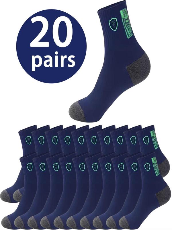 Men's Colorblock Mid-calf Socks, Soft Comfortable Breathable Crew Socks, Men's Socks & Hosiery for Daily Wear