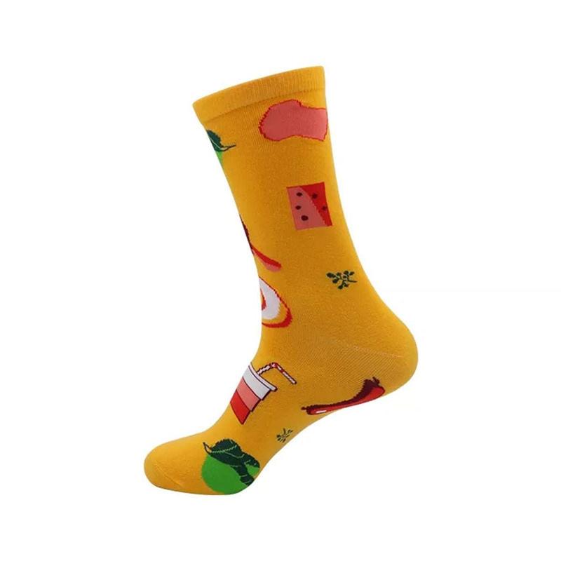 Pizza Socks 4 Pairs Box for Men and Women, Birthday Thanksgiving Christmas Gift Socks Classic Menswear