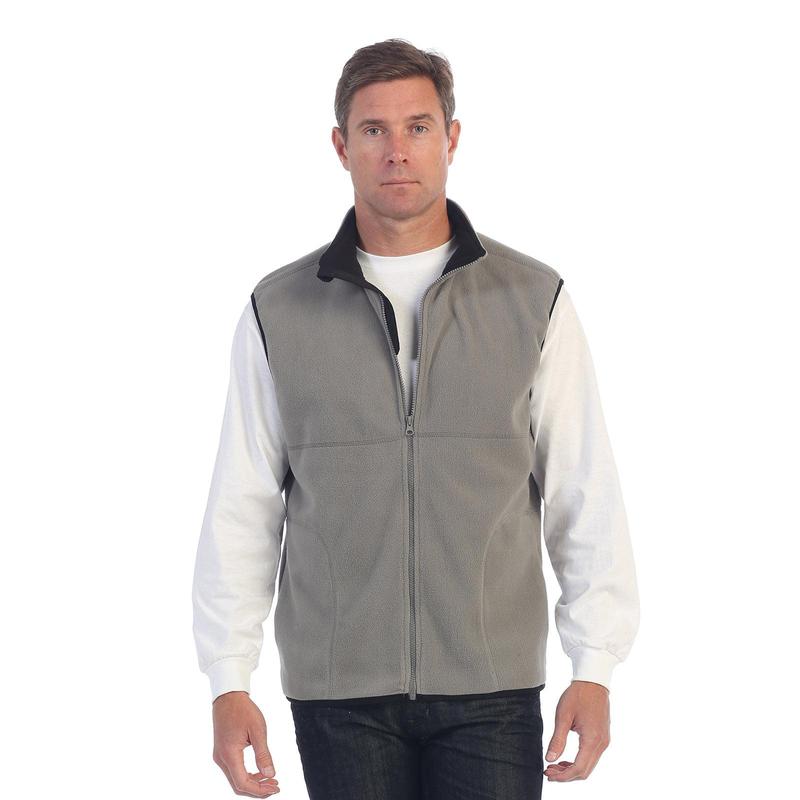 Gioberti Men's Polar Fleece Full Zipper Vest - FV-903