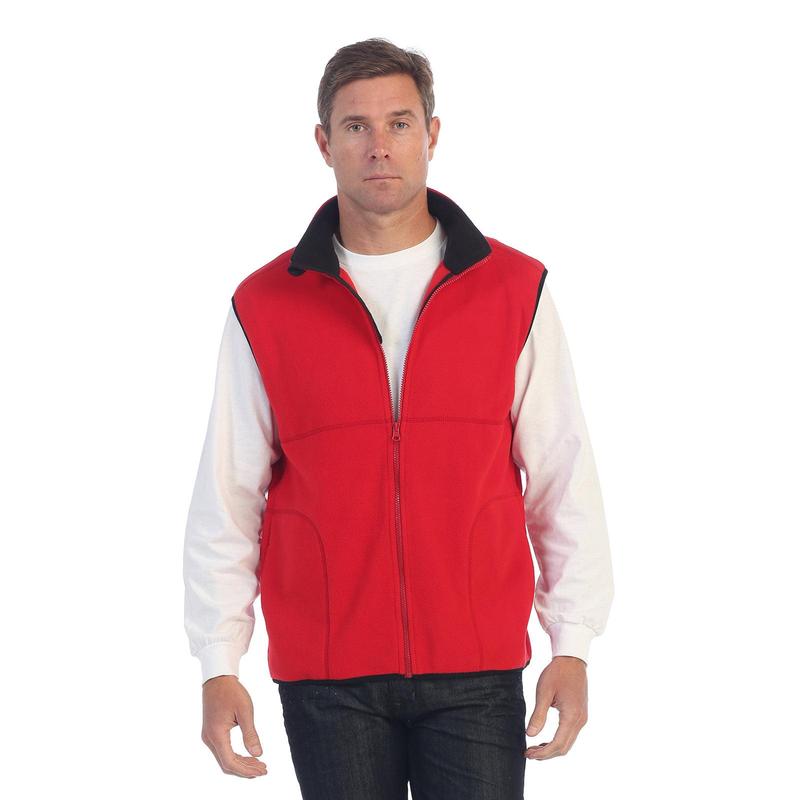 Gioberti Men's Polar Fleece Full Zipper Vest - FV-903