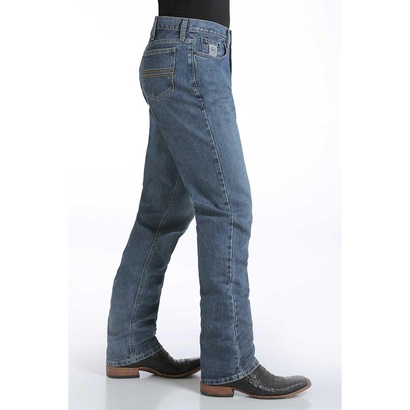 Cinch Men's Silver Label Jean - Medium Stonewash