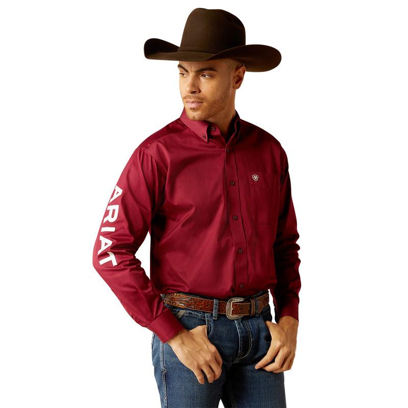 Casa Raul Ariat Team Logo Dark Red White - Mens Shirt  - 10052820