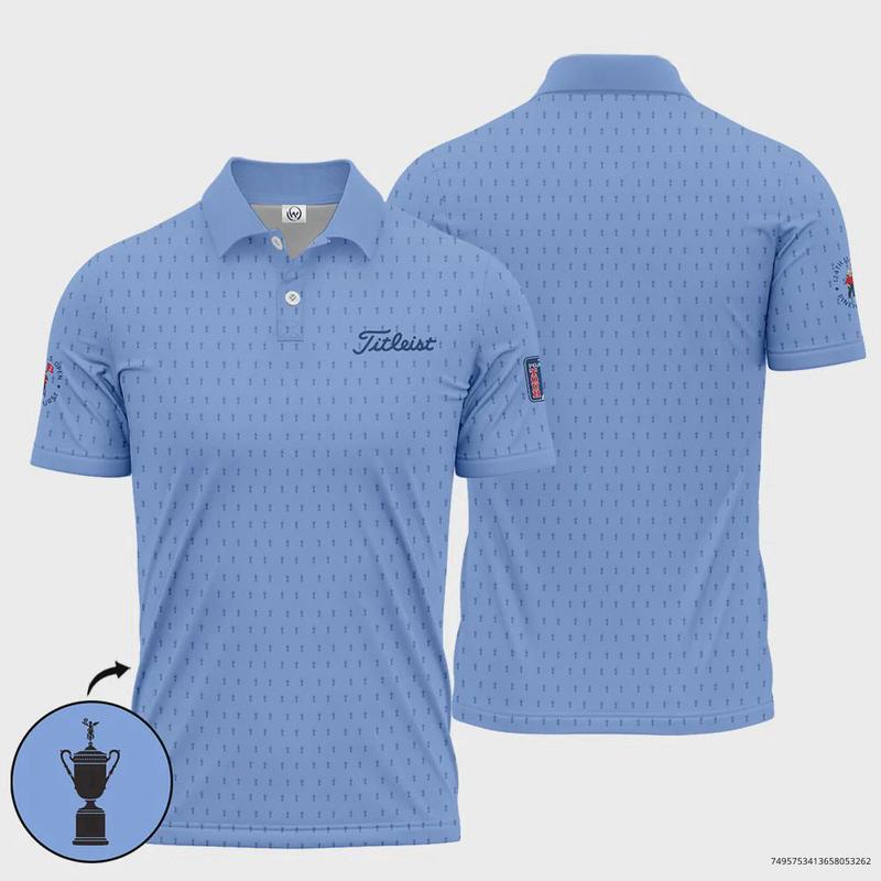 Golf Pattern Cup Blue 124th U.S. Open Pinehurst Pinehurst T1tleist Polo Shirt Style Classic