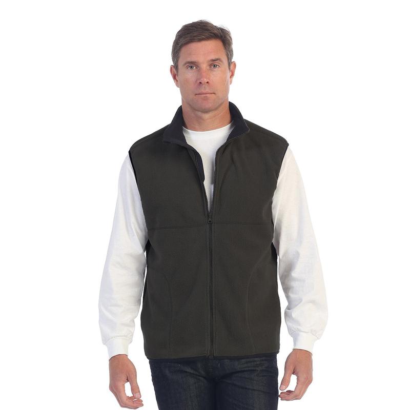 Gioberti Men's Polar Fleece Full Zipper Vest - FV-903