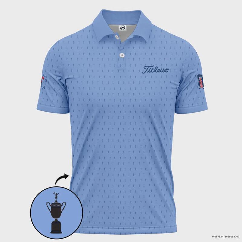 Golf Pattern Cup Blue 124th U.S. Open Pinehurst Pinehurst T1tleist Polo Shirt Style Classic