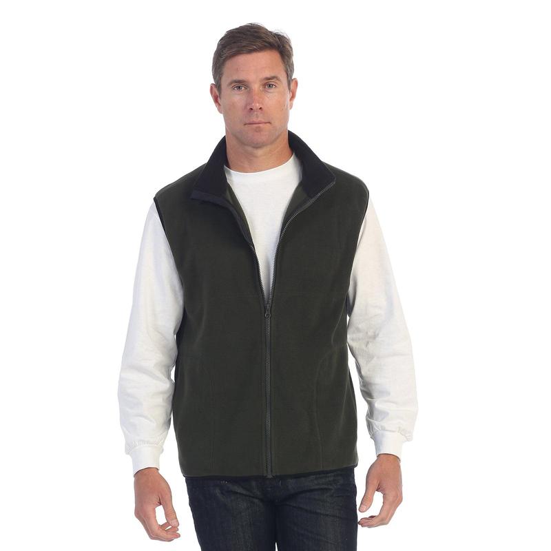 Gioberti Men's Polar Fleece Full Zipper Vest - FV-903