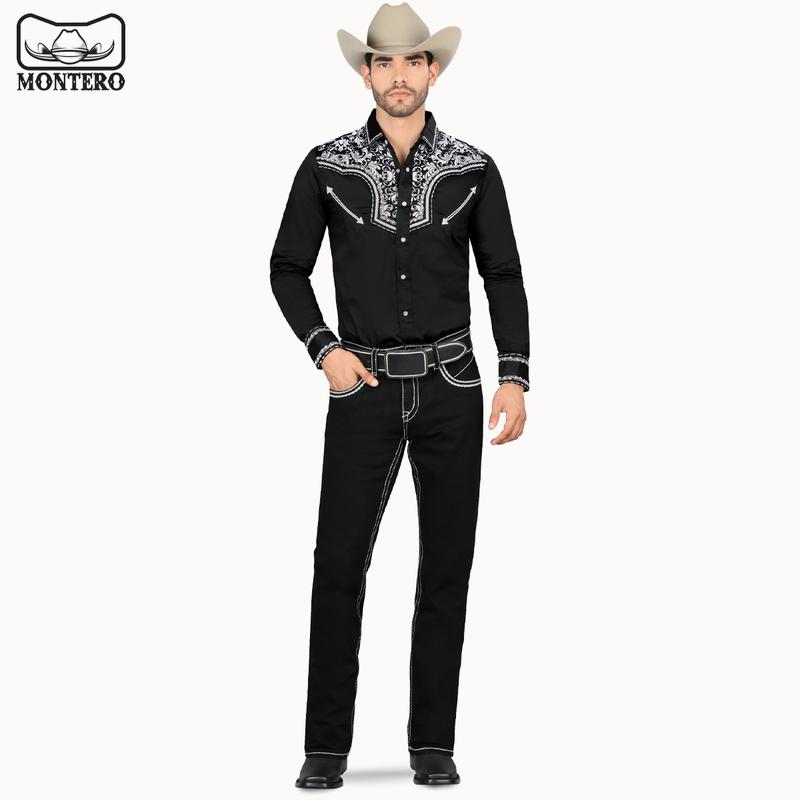 MONTERO Cowboy Denim Jeans MT4591 Black for Men