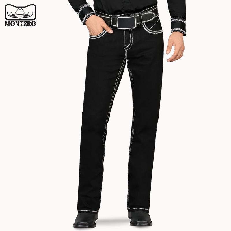 MONTERO Cowboy Denim Jeans MT4591 Black for Men