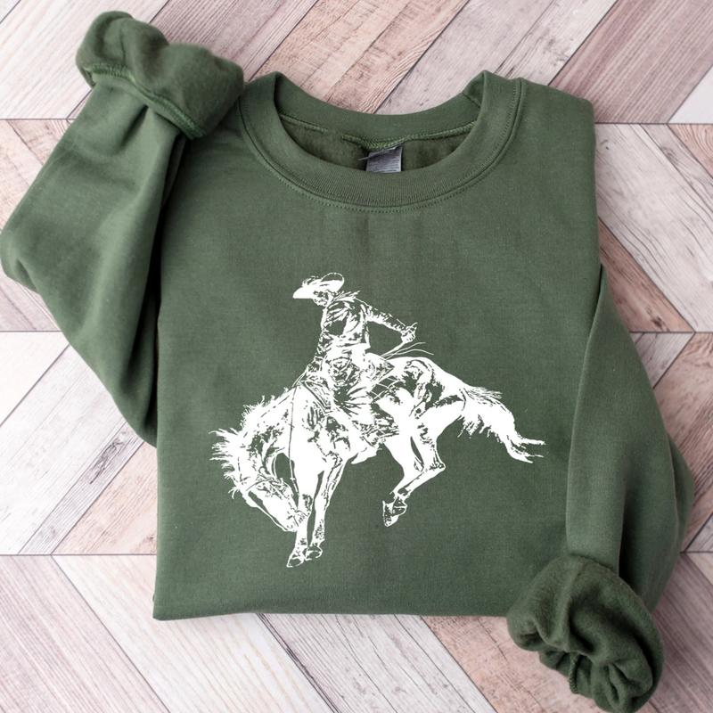 Cowboys Western Sweatshirt, American Western Graphic Crewneck, Rodeo Gift Sweatshirt, Country Sweatshirt